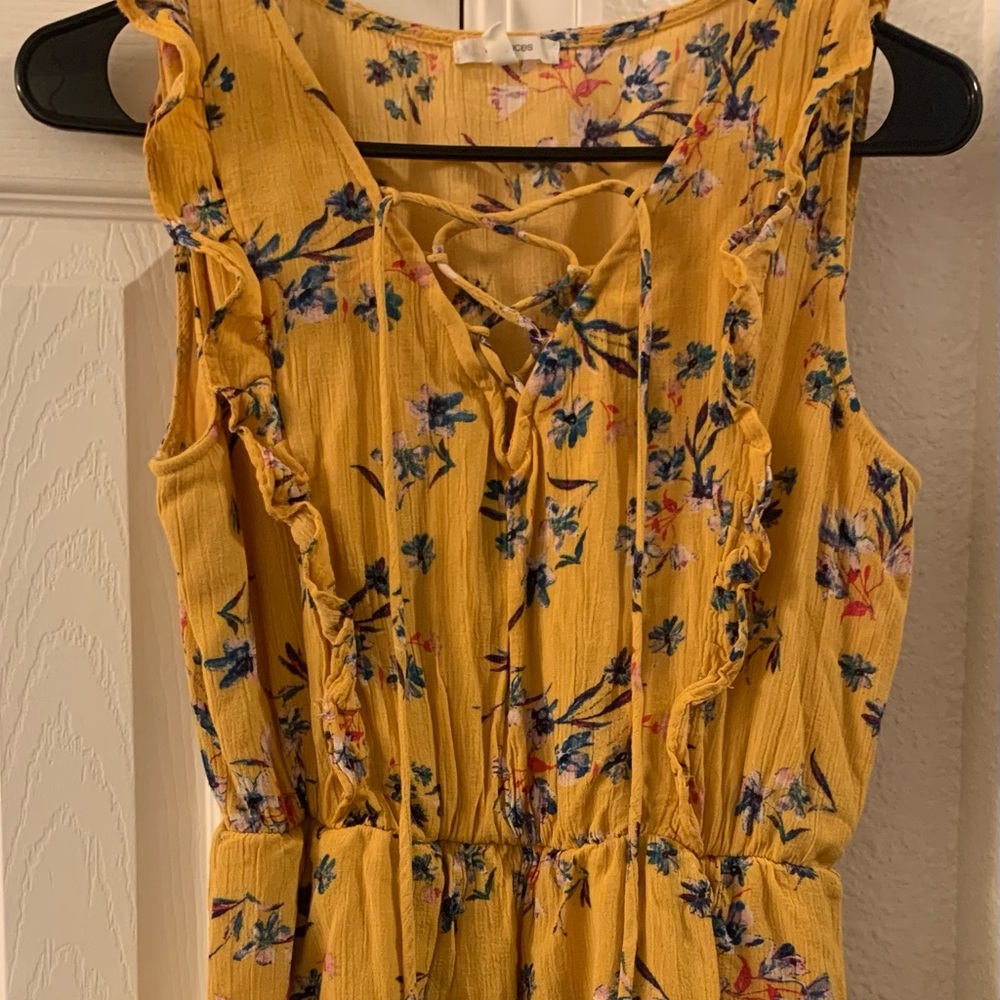 Maurices flowery, lace up, sleeveless sundress